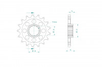 Ritzel gummiert 17 Zähne Teilung 525 passend für BMW Ritzel gummiert 17 Zähne Teilung 525 passend für BMW