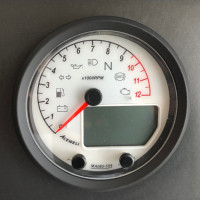 ACEWELL Analog DZM 12000rpm Digital Tacho schwarz ACEWELL Analog DZM 12000rpm Digital Tacho schwarz