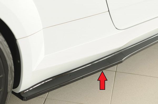 Rieger Seitenschweller rechts ansatz (ca. 19mm) glanz schwarz für Audi TT (8J-FV/8S) Roadster 07.14-