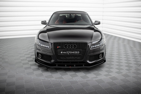 Street Pro Front Ansatz Für +Flaps Für + Flaps Audi S5 / A5 S-Line 8T Schwarz Hochglanz