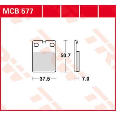 TRW Lucas Bremsbelag MCB577 mit ABE