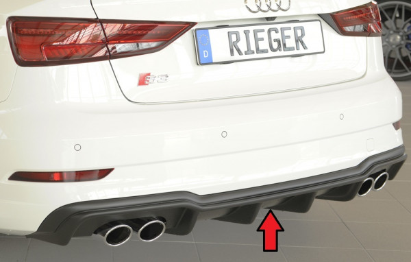 Rieger Heckeinsatz passend für Audi S3 (8V) Limousine ab 09/2016