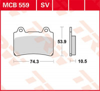 TRW Scheibenbremsbeläge MCB559 passend für Yamaha XV und XVZ Modelle TRW Scheibenbremsbeläge MCB559 passend für Yamaha XV und XVZ Modelle