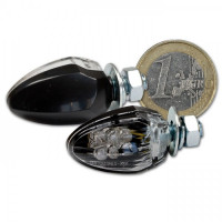 LED-Blinker "Drop" schwarz mit klarem Glas, M6, E-geprüft hinten LED-Blinker "Drop" schwarz mit klarem Glas, M6, E-geprüft hinten