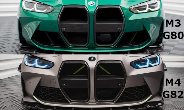 Carbon Fiber Front Grill + License Plate Holder Base BMW M4 G82 / M3 G80