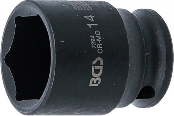 BGS Kraft-Steckschlüssel-Einsatz Sechskant SW 14 mm 1/4 Zoll Innenvierkant