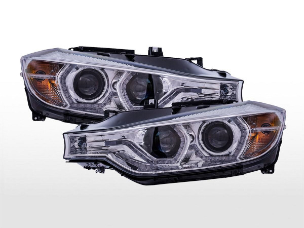Xenon Scheinwerfer Set mit LED Tagfahrlicht BMW 3er F30 Bj. 12-14 chrom