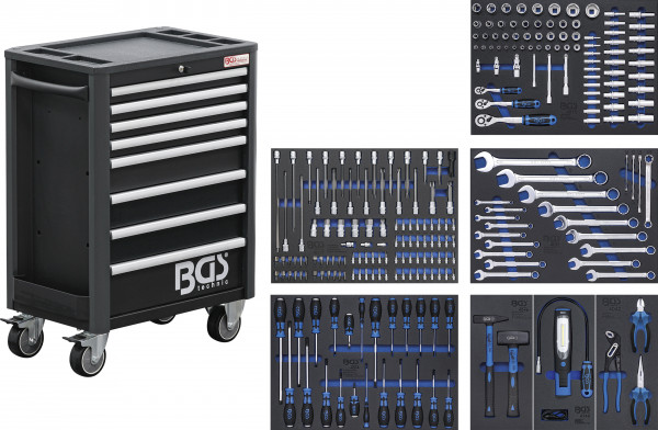 Werkstattwagen Profi Standard | 8 Schubladen | mit 234 Werkzeugen