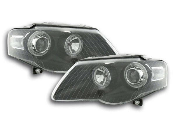 Scheinwerfer Set Angel Eyes VW Passat Typ B6 05-11 schwarz