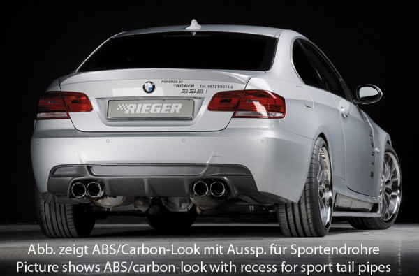 Rieger Heckeinsatz matt schwarz für BMW 3er E92 Coupé 03.10- (ab Facelift) LCI