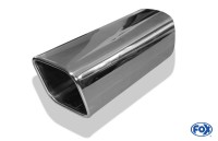 FOX Anschweißendrohr Typ 70 Edelstahl 110x110 mm rechteckig abgerundet ohne Absorber FOX Anschweißendrohr Typ 70 Edelstahl 110x110 mm rechteckig abgerundet ohne Absorber