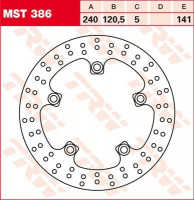 TRW Bremsscheibe starr MST386 passend für Suzuki GSR 600, Bandit 650, GSX 650 F TRW Bremsscheibe starr MST386 passend für Suzuki GSR 600, Bandit 650, GSX 650 F
