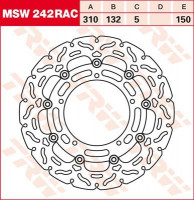 Bremsscheibe schwimmend MSW242RAC passend für Yamaha Bremsscheibe schwimmend MSW242RAC passend für Yamaha