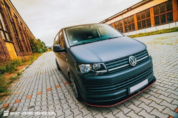 VOLKSWAGEN T6 Front Ansatz Für V.1 Schwarz Hochglanz