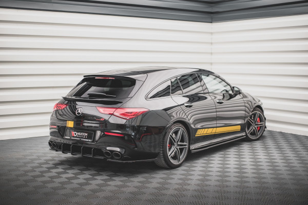 Seitenschweller Ansatz Für Mercedes-AMG CLA 35 / 45 C118 Schwarz Hochglanz