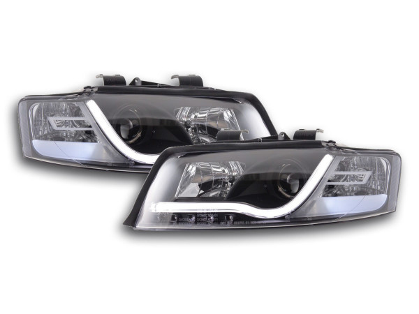 Scheinwerfer Set Daylight LED TFL-Optik Audi A4 Typ 8E 01-04 schwarz für Rechtslenker