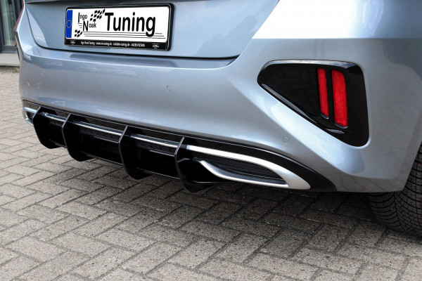 Heckansatz Seitenteile + gefräster Heckansatz aus ABS passend für Kia Ceed GT-Line ab 2021