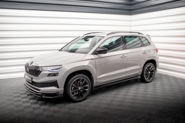 Seitenschweller Ansatz Für Skoda Karoq Sportline Mk1 Schwarz Hochglanz