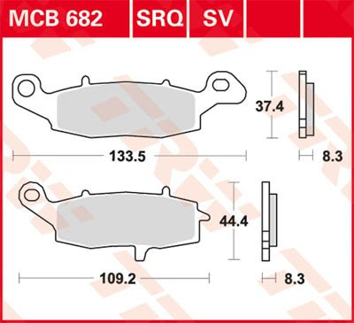 Scheibenbremsbeläge MCB682SV