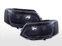 Halogen Scheinwerfer Set VW T5 Bj. ab 10 schwarz Halogen Scheinwerfer Set VW T5 Bj. ab 10 schwarz