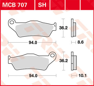 Scheibenbremsbeläge MCB707SH