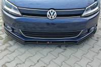 Front Ansatz V.1 Für VW Jetta 6 Schwarz Hochglanz