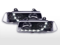 Daylight LED Scheinwerfer Set passend für BMW 3er E36 Coupe/Cabrio 92-98 schwarz für Rechtslenker Daylight LED Scheinwerfer Set passend für BMW 3er E36 Coupe/Cabrio 92-98 schwarz für Rechtslenker