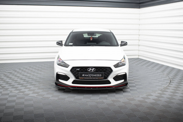 Front Ansatz V.4 Für Hyundai I30 N Mk3 Hatchback/ Fastback Schwarz Hochglanz