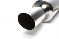 TA Technix Edelstahl Sportendschalldämpfer universal 100mm rund / scharf / angeschrägt TA Technix Edelstahl Sportendschalldämpfer universal 100mm rund / scharf / angeschrägt