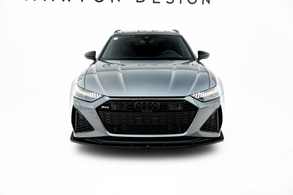 Front Ansatz V.2 Für Audi RS6 C8 Schwarz Hochglanz