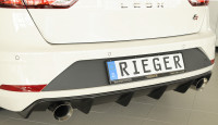 Rieger Heckeinsatz matt schwarz für Seat Leon FR (5F) 5-tür. (ST/Kombi) 01.17- (ab Facelift) Ausführung: Schwarz matt