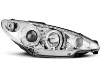 Angel Eyes Scheinwerfer Chrome passend für Peugeot 206 ab 1998 Angel Eyes Scheinwerfer Chrome passend für Peugeot 206 ab 1998