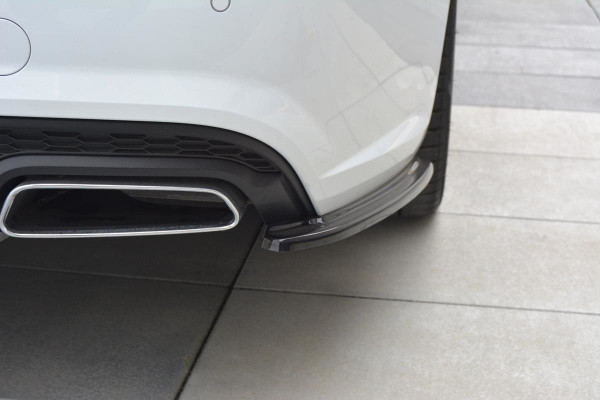 Heck Ansatz Flaps Diffusor Für Audi S6 / A6 S-Line C7 FL Avant Schwarz Matt