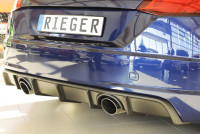 Rieger Heckeinsatz matt schwarz für Audi TT (8J-FV/8S) Coupé 09.18- (ab Facelift) Ausführung: Schwarz matt