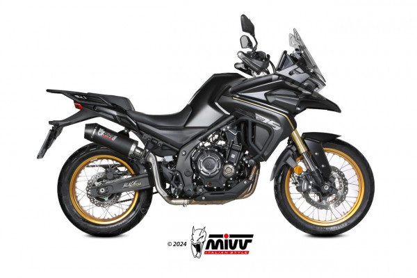 MIVV Oval Endschalldämpfer Edelstahl Schwarz passend für VOGE VALICO 525 DSX 24-