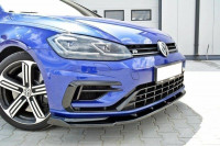 Front Ansatz V.1 Für VW Golf 7 R / R-Line Facelift Schwarz Matt