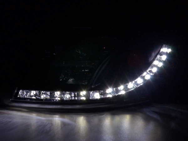 Scheinwerfer Set Daylight LED TFL-Optik Audi TT 8N Bj. 99-06 schwarz