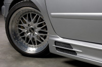 Rieger Seitenschweller links matt schwarz für Peugeot 307 Cabrio CC 05-05- (ab Facelift)