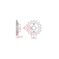 Ritzel 15 Zähne Teilung 520 passend für Suzuki Ritzel 15 Zähne Teilung 520 passend für Suzuki