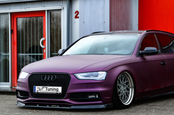 Cup Frontspoilerlippe mit Wings für Audi A4+ S4 B8 Facelift S-Line Bj. 2011-2015