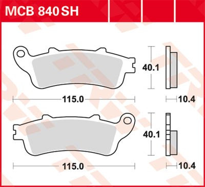 Scheibenbremsbeläge MCB840SH