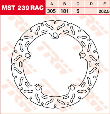 Bremsscheibe starr - MST239RAC MST239RAC