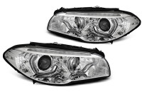 Xenon Scheinwerfer Angel Eyes LED DRL chrom mit dynamischen Blinkern passend für BMW F10/F11 Xenon Scheinwerfer Angel Eyes LED DRL chrom mit dynamischen Blinkern passend für BMW F10/F11