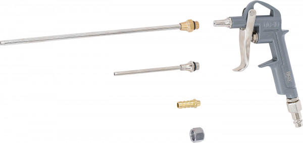 BGS Druckluft-Ausblaspistole aus Aluminiumdruckguss mit 3 Düsen