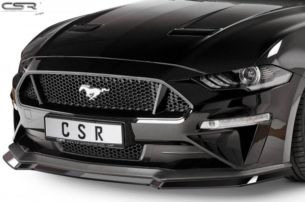 Cup-Spoilerlippe mit ABE für Ford Mustang VI CSL452 Schwarz Strukturiert