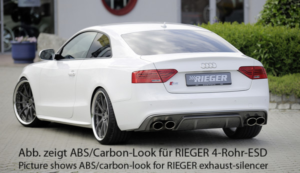 Rieger Heckeinsatz matt schwarz für Audi A5 S5 (B8/B81) Coupé 10.11-06.16 (ab Facelift)