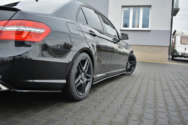 Seitenschweller Ansatz Für Mercedes E63 AMG W212 Schwarz Matt