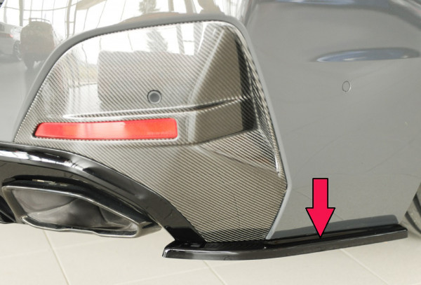 Rieger Heckschürzenansatz seitlich rechts glanz schwarz für BMW i4 G26 (G4C) Gran Coupé (5-tür.) 11