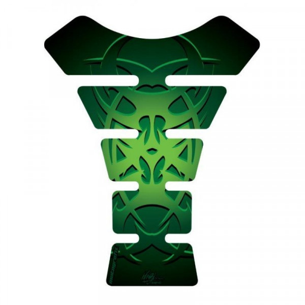 Motografix Celtic Tribal Tattoo Green 3D Gel Tank Pad Protector ST058G