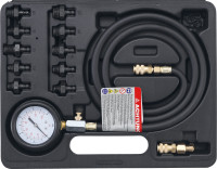 Öldrucktester mit Adapter-Set und 0–10 bar Skala Öldrucktester mit Adapter-Set und 0–10 bar Skala